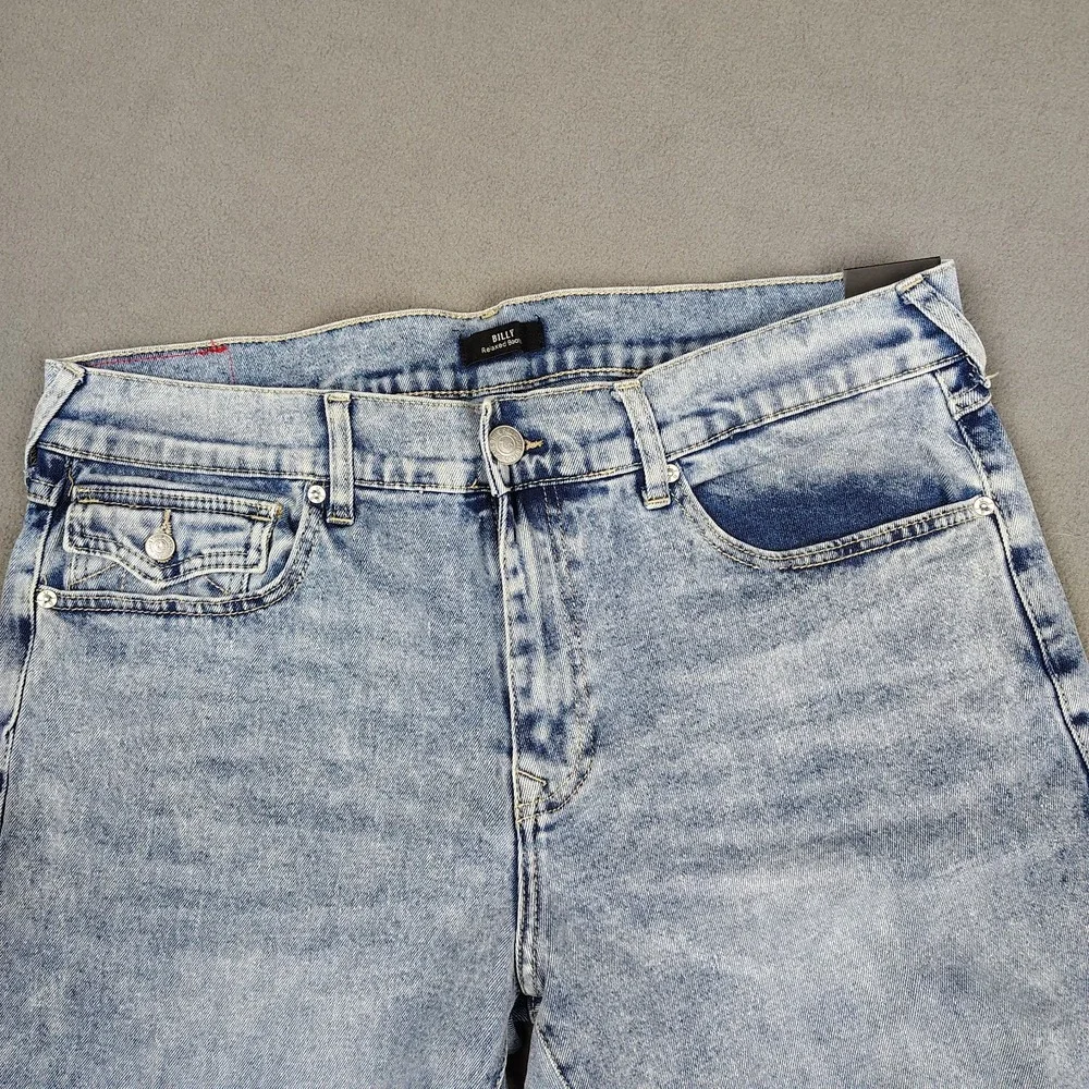 True Religion Billy Bootcut Jeans Relaxed 36 x 33½ Blue Flap Pocket New $164